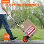 Carretilla plegable, capacidad de carga de 125 kg | VEVOR