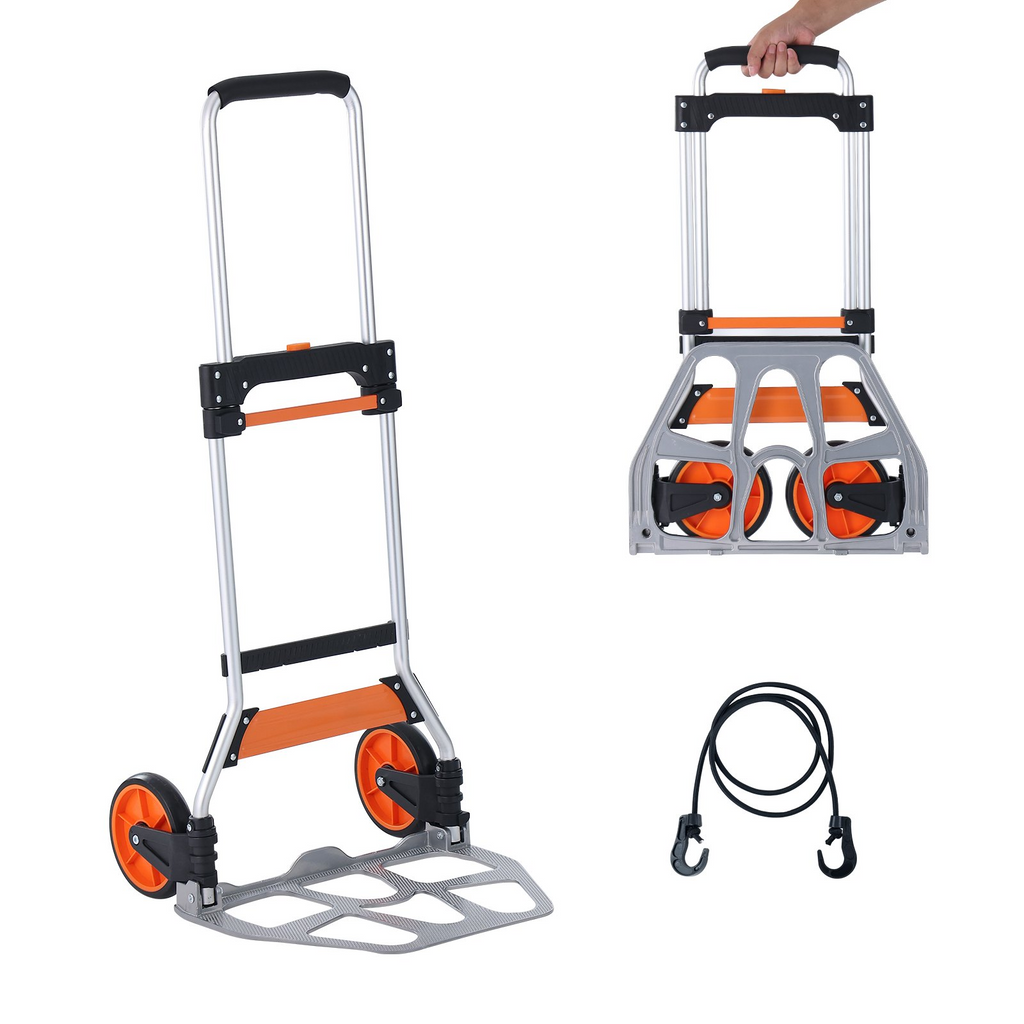 Carretilla plegable, capacidad de carga de 125 kg | VEVOR