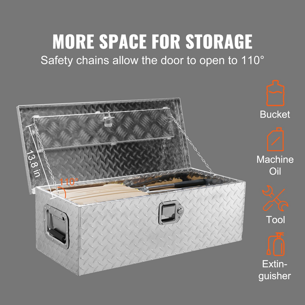 Caja de herramientas de aluminio resistente para caja LCZXG30X13 | VEVOR