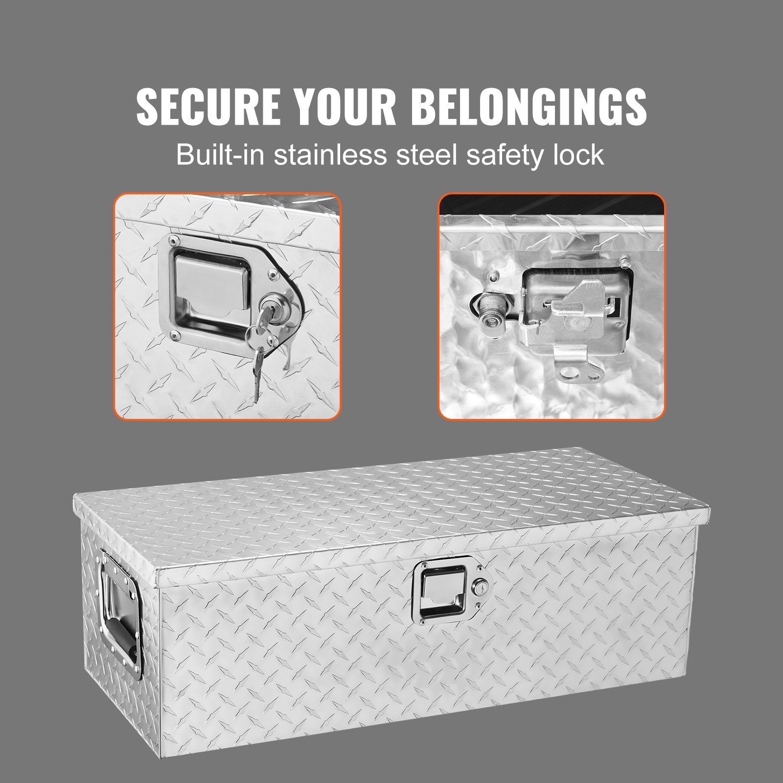 Caja de herramientas de aluminio resistente para caja LCZXG30X13 | VEVOR