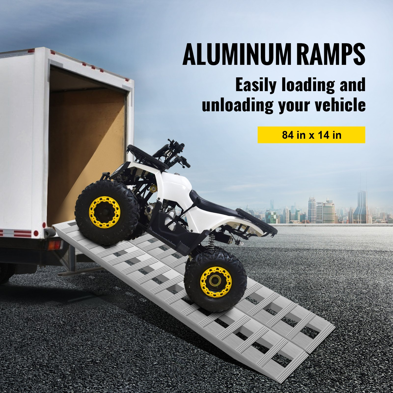 Rampas de aluminio de 84x14 pulgadas | VEVOR