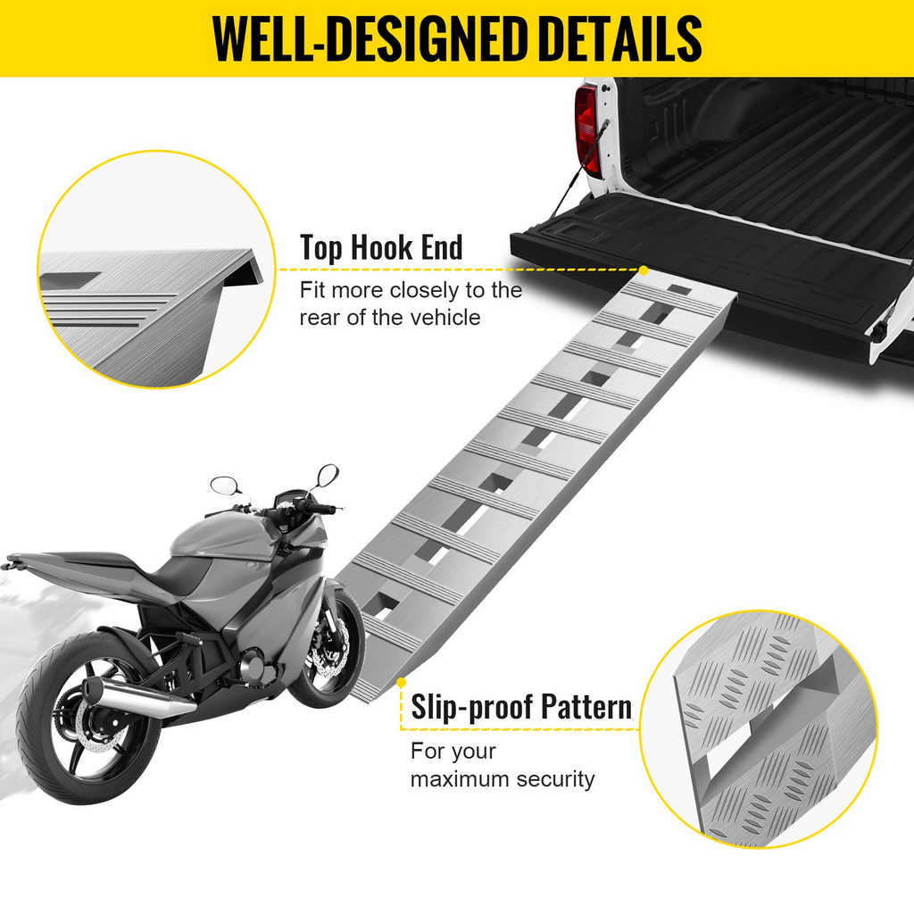 Rampas de remolque de aluminio de 60'' x 12'' | VEVOR