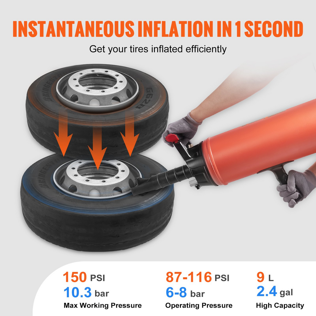 Inflador De Talón De Neumáticos 150 PSI | VEVOR