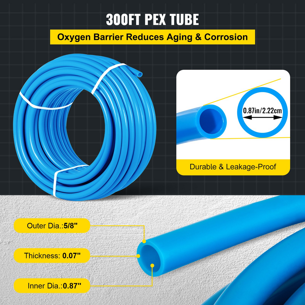 Tubería PEX, tubería PEX de 1" | VEVOR