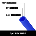 Tubo PEX de 3/4", 500 pies, tubo PEX (3/4" | VEVOR