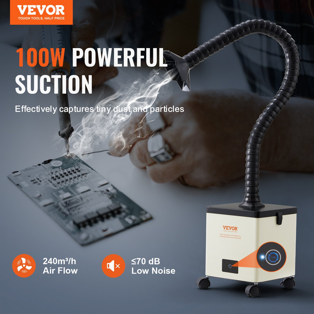 Extractor de humos de soldadura, 100 W | VEVOR