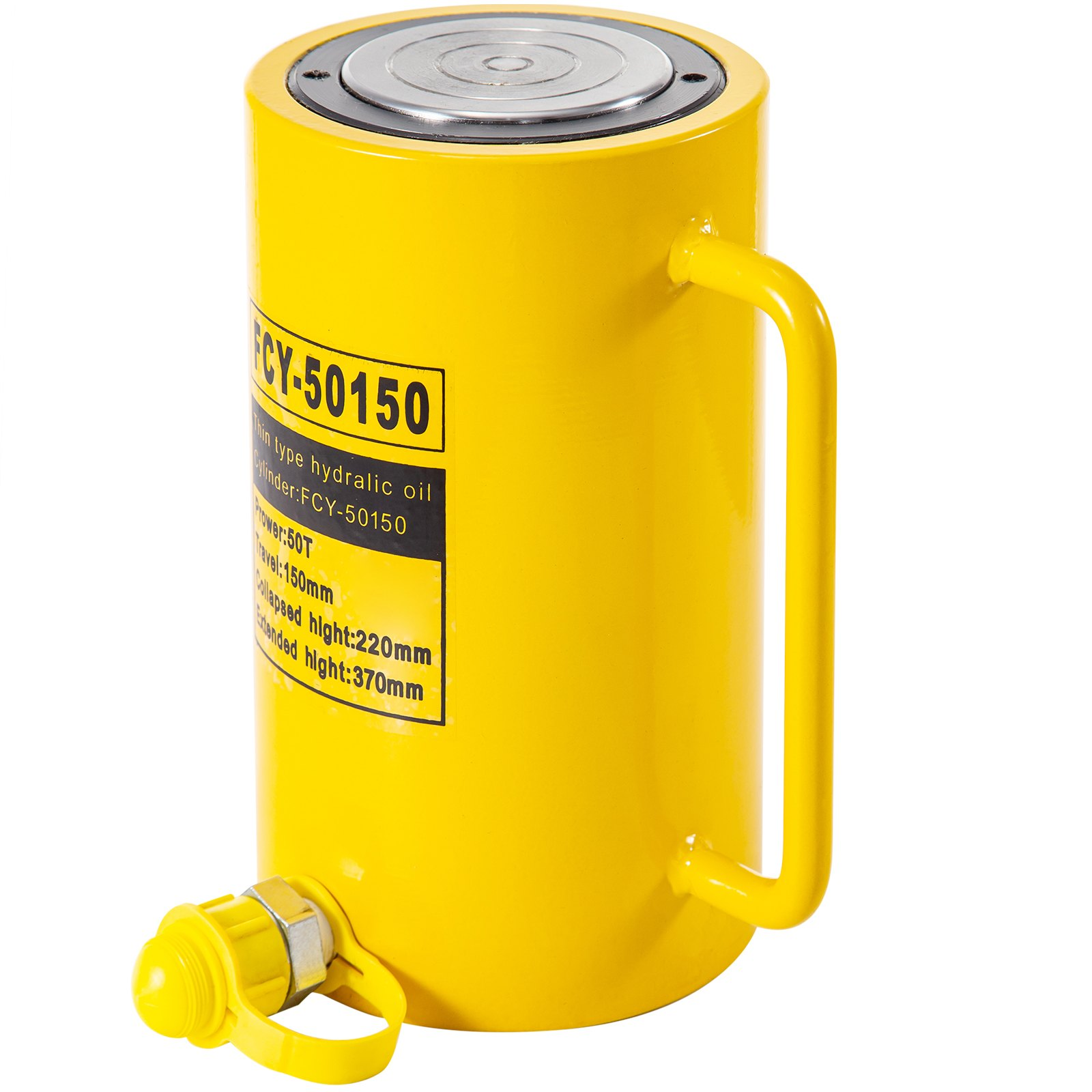 Cilindro hidráulico de simple efecto de 50T y carrera | VEVOR