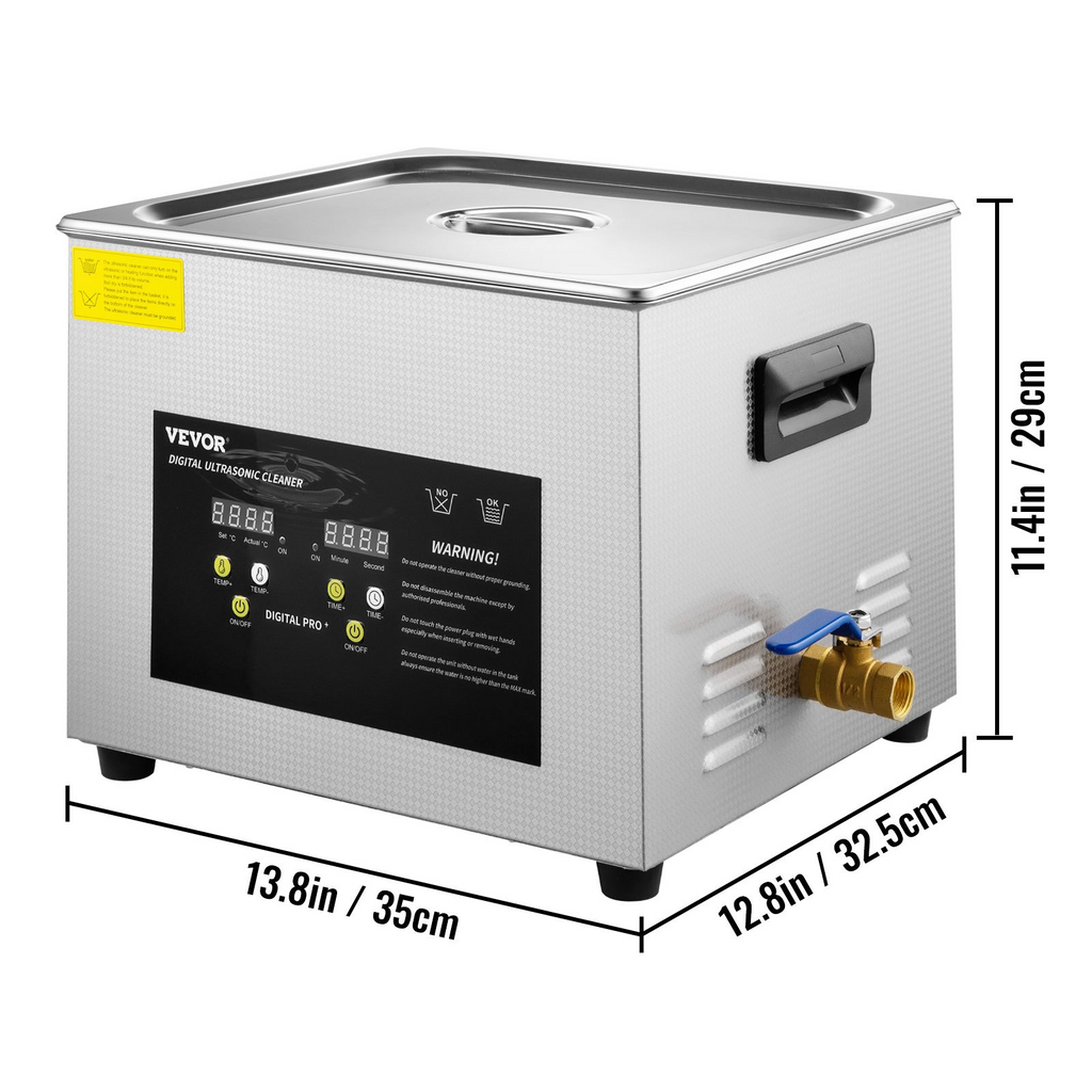 Limpiador ultrasónico 15L mejorado (calentador de 600 W | VEVOR