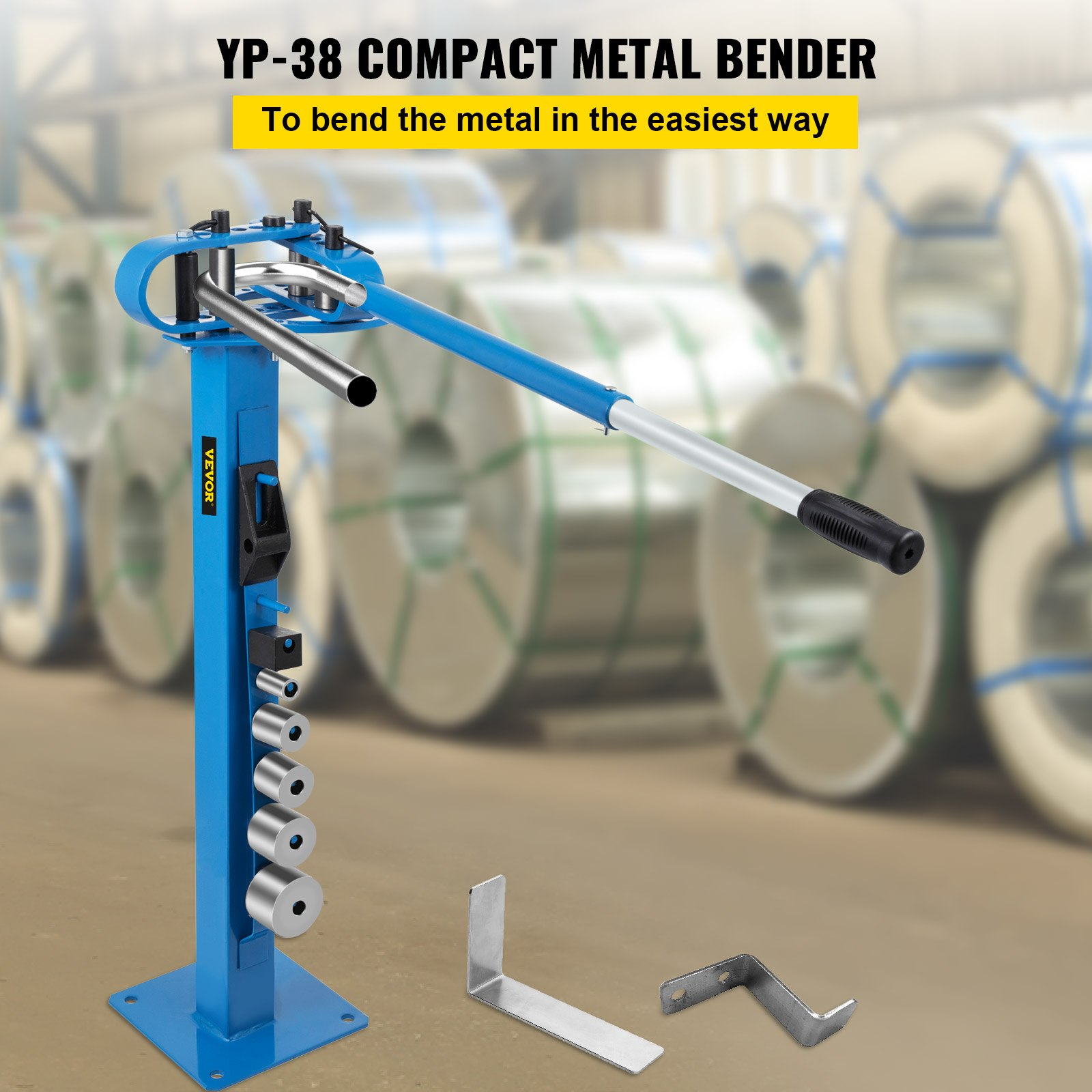 Dobladora de metal YP-38 para barras planas y cuadradas | VEVOR
