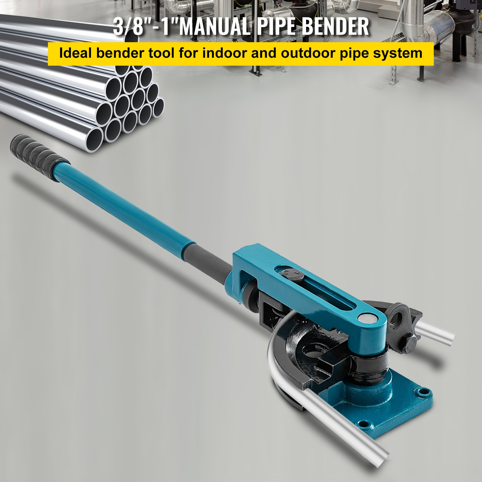 Dobladora de tubos, manual de 3/8" a 1", con 7 matrices | VEVOR