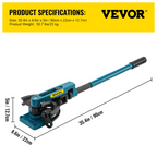 Dobladora de tubos, manual de 3/8" a 1", con 7 matrices | VEVOR