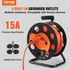 Carrete de cable de extensión, 30, 5 metros (100 pies) | VEVOR