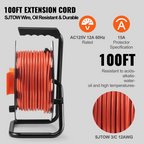 Carrete de cable de extensión, 30, 5 metros (100 pies) | VEVOR