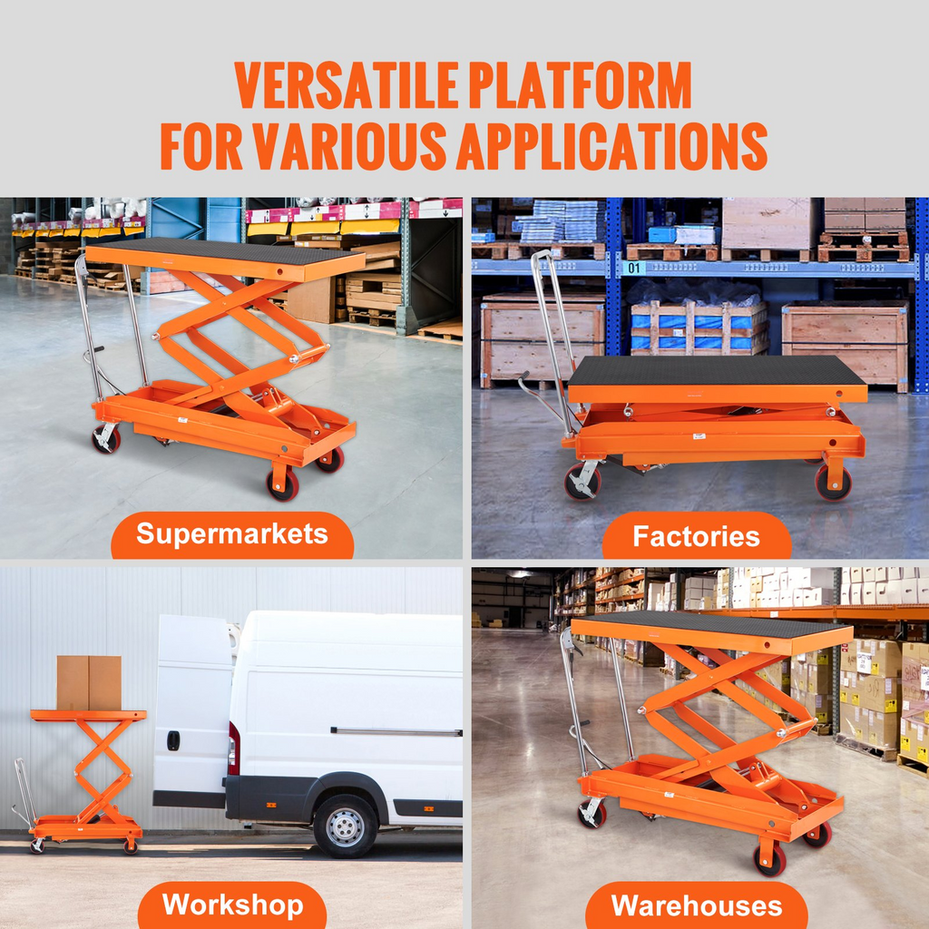 Mesa elevadora hidráulica, capacidad de 800 kg | VEVOR