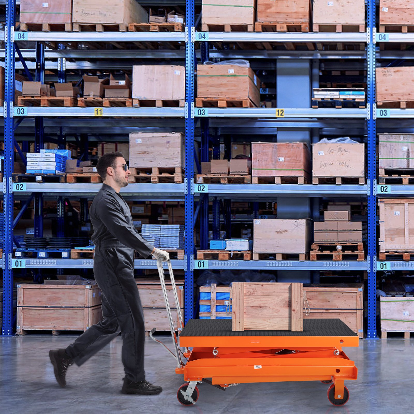 Mesa elevadora hidráulica, capacidad de 800 kg | VEVOR
