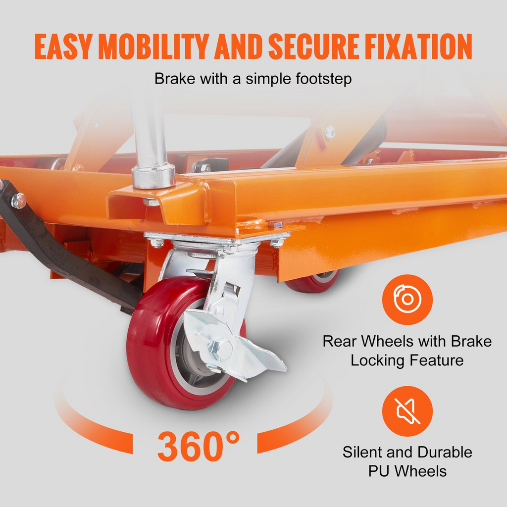 Mesa elevadora hidráulica, capacidad de 340 kg | VEVOR