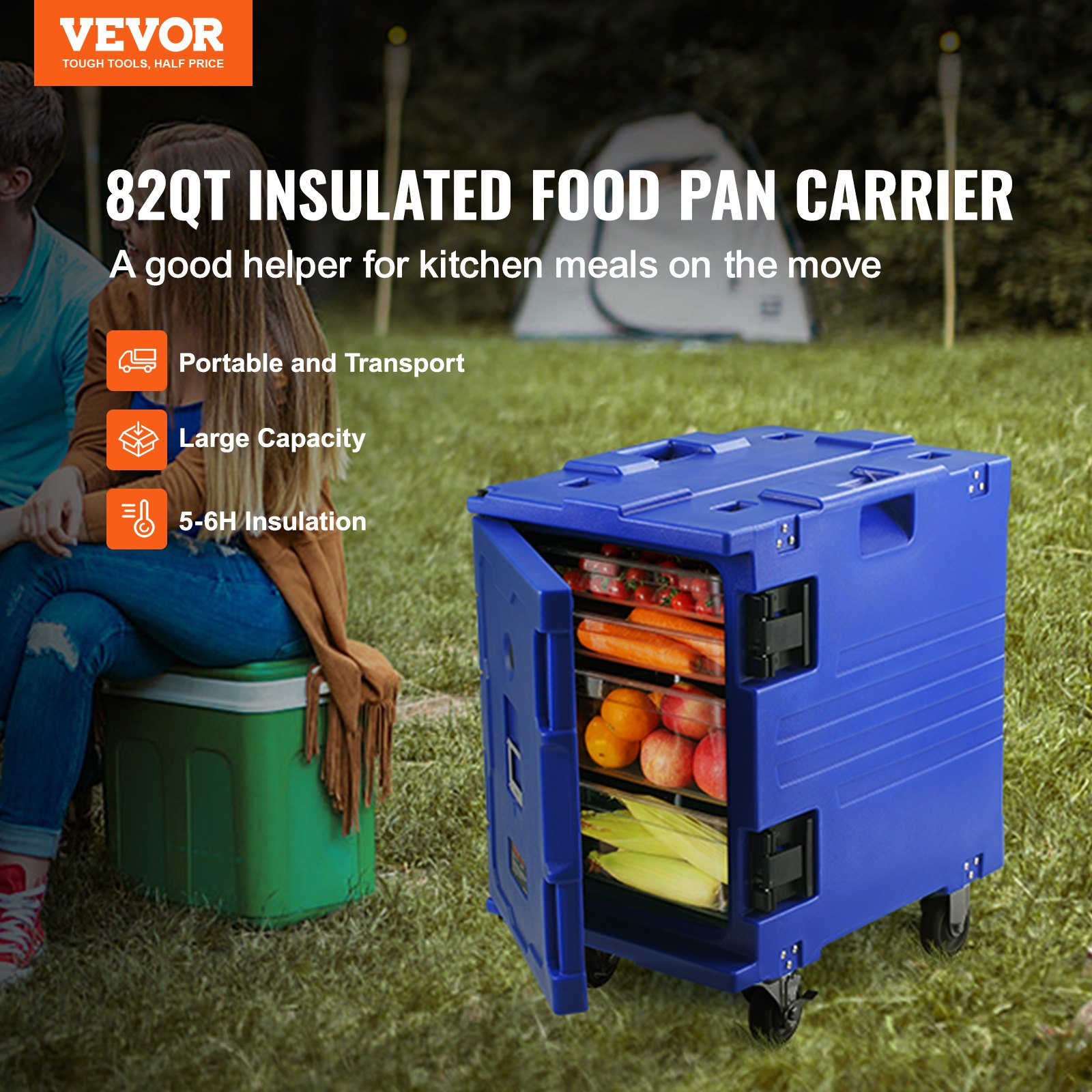 Transportador de bandejas de alimentos isotérmicos SPBWXL90 | VEVOR