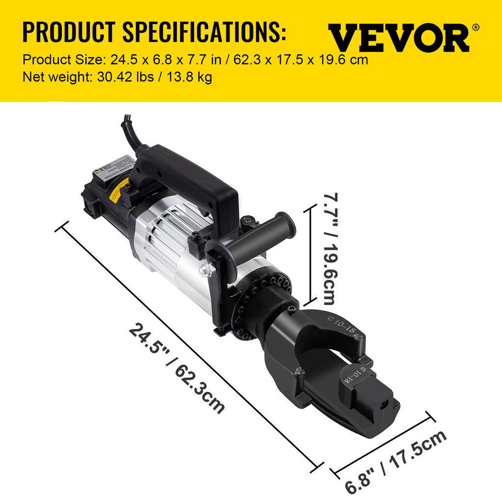 Dobladora de varillas eléctrica de 1, 5 kW | VEVOR