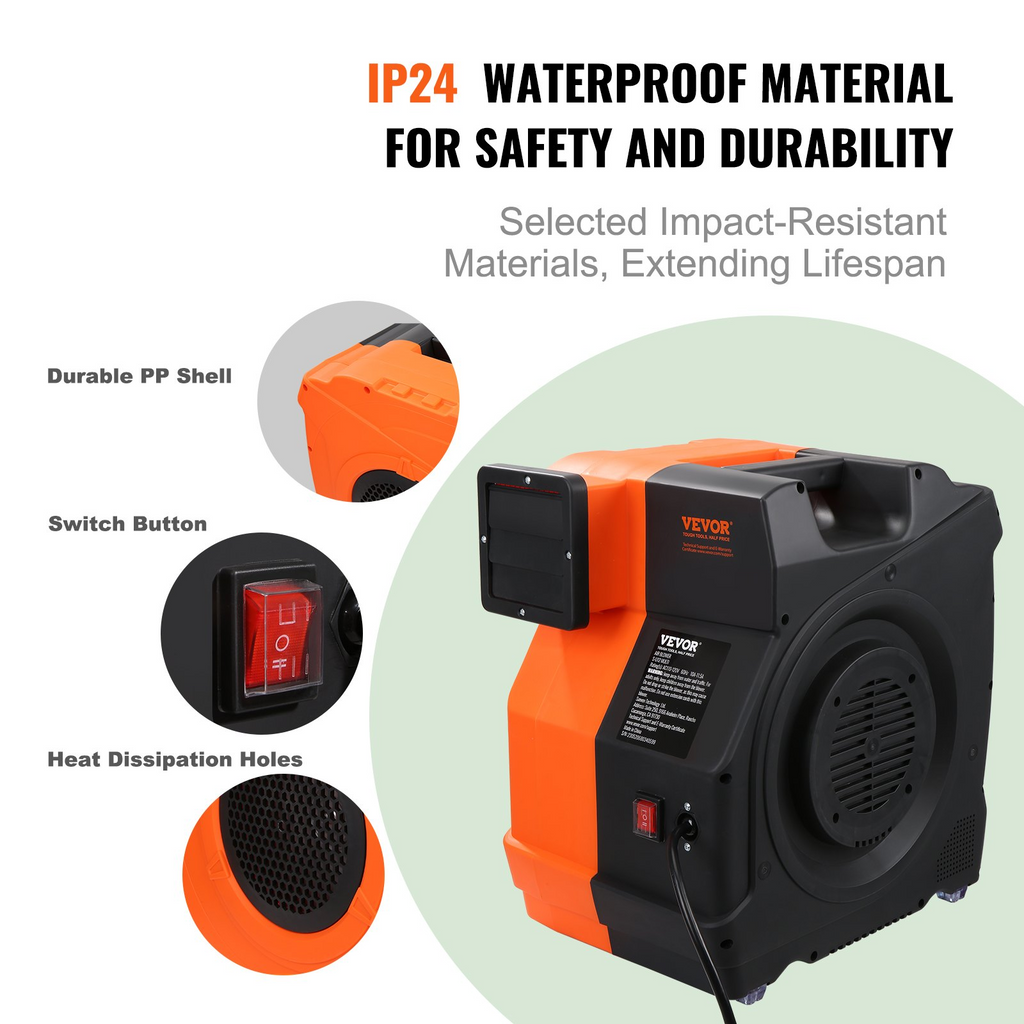 Soplador inflable, 1100 W, 1, 5 y 1, 7 HP | VEVOR