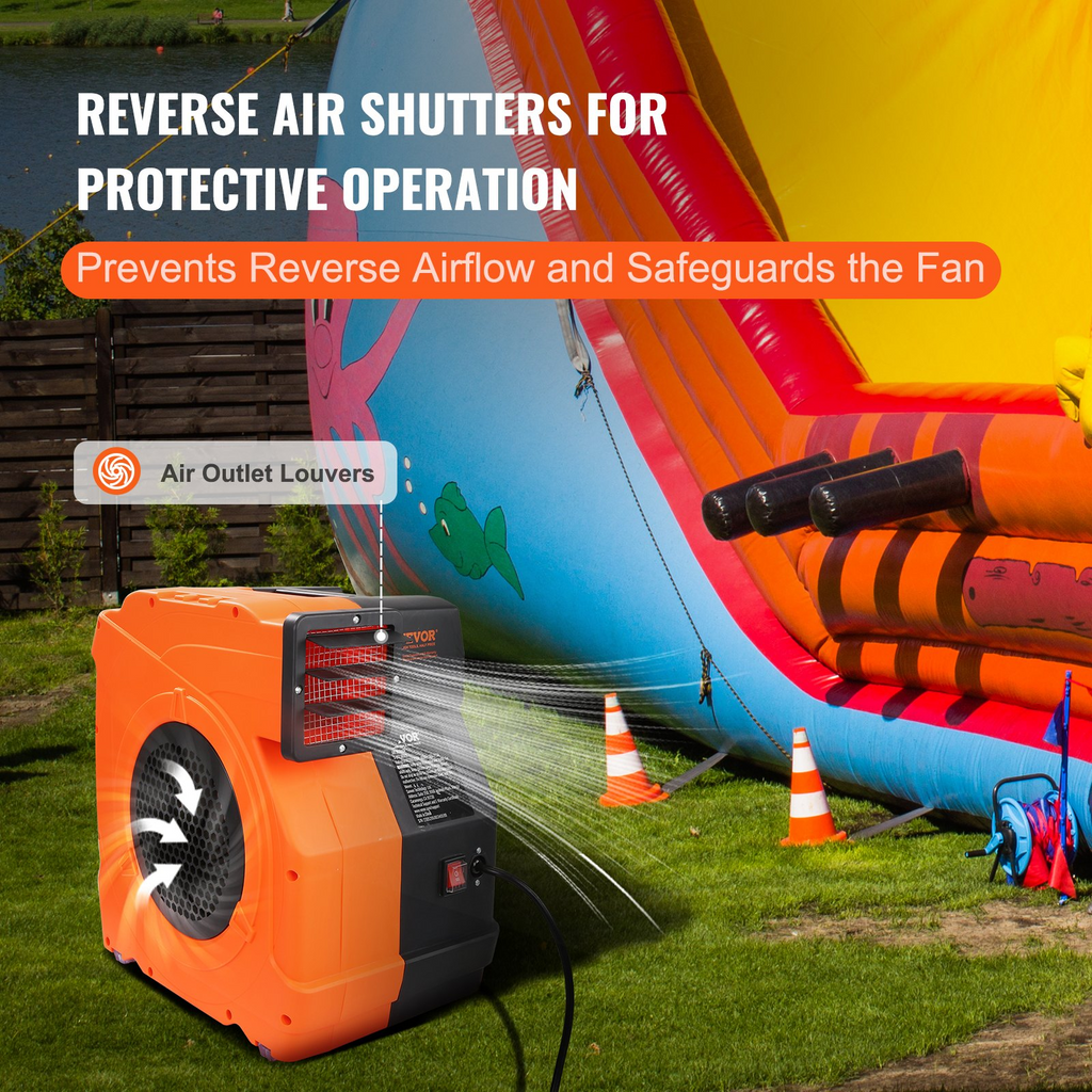 Soplador inflable, 1100 W, 1, 5 y 1, 7 HP | VEVOR