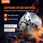 Mandril de torno de 3 mordazas, 10'' | VEVOR