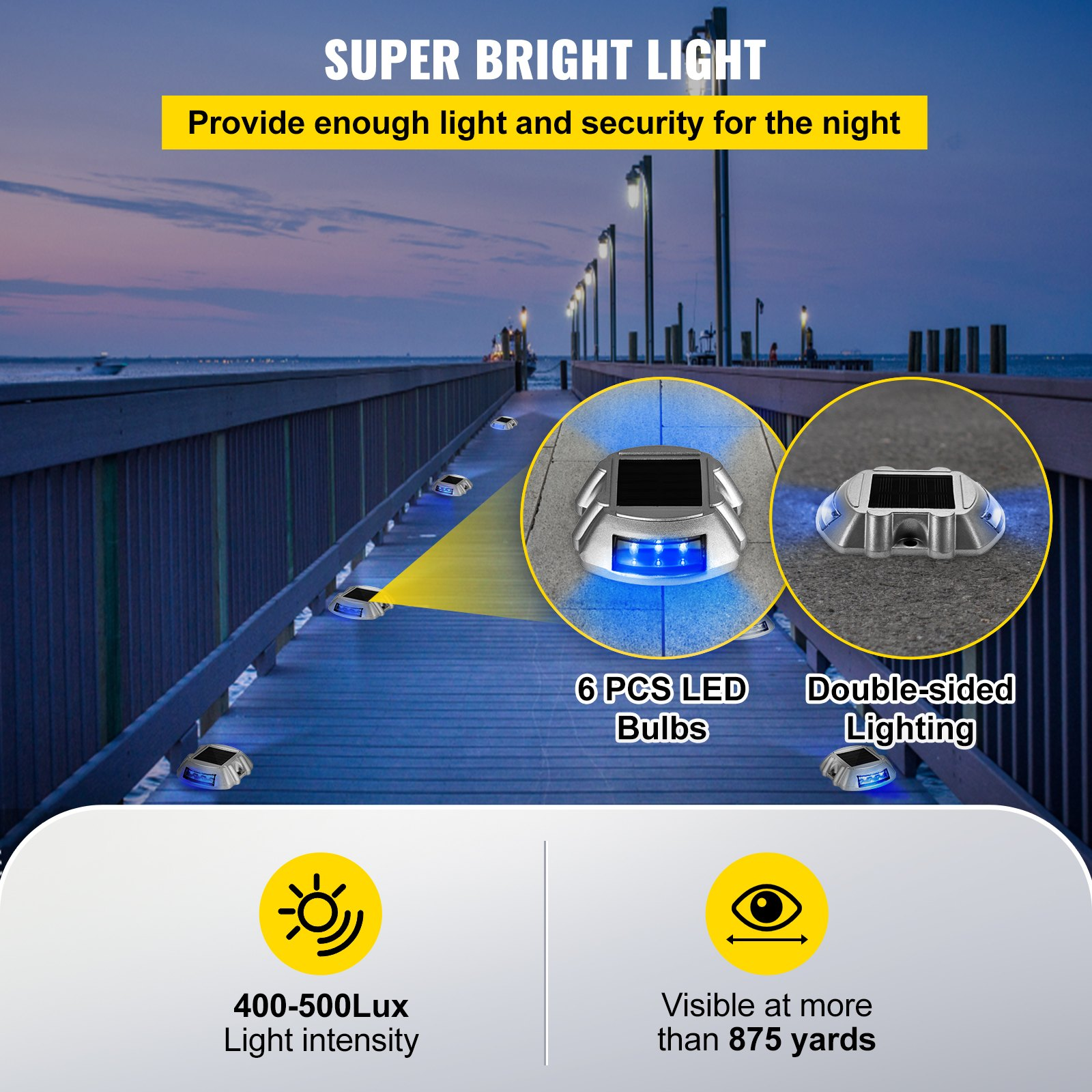 Luces para entrada de vehículos, paquete de 24 unidades | VEVOR