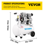 Compresor de aire de 6.6 galones | VEVOR
