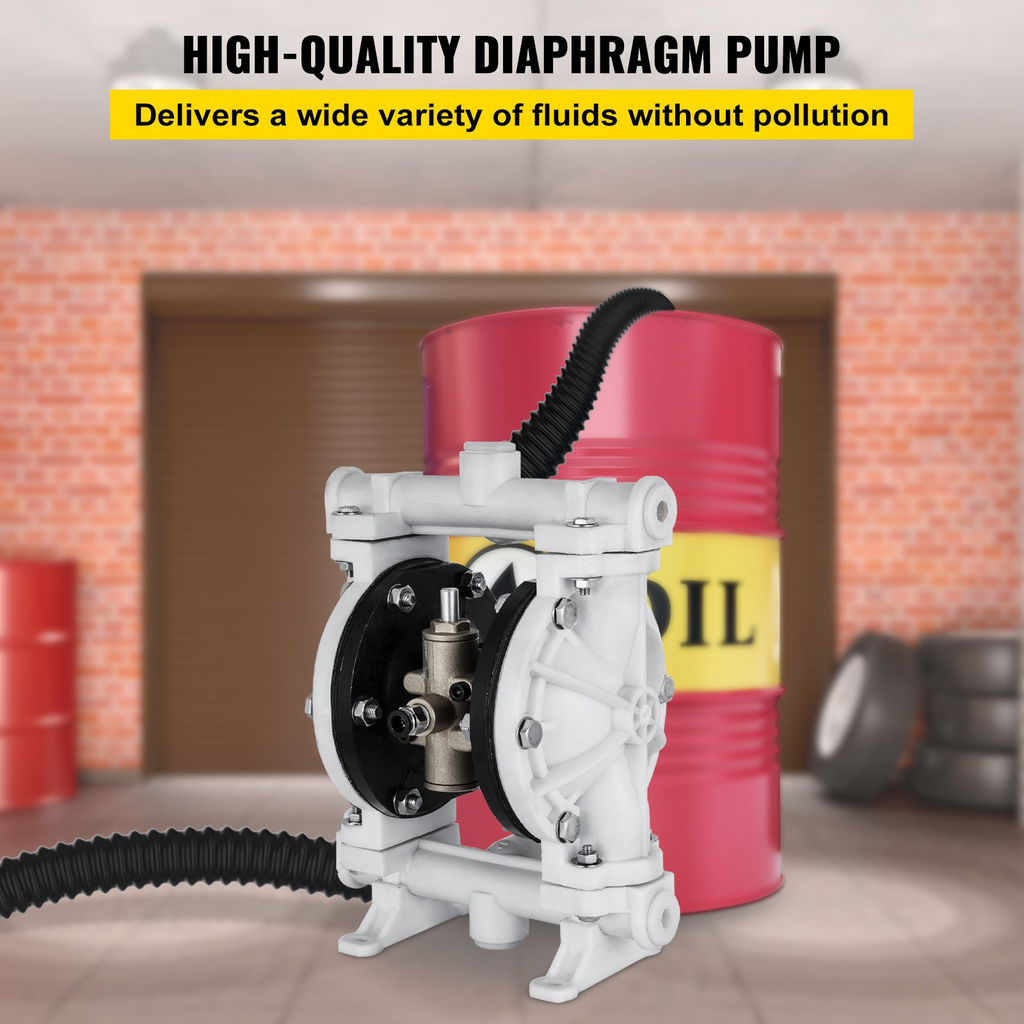Bomba neumática de doble diafragma, 2.5 GPM | VEVOR