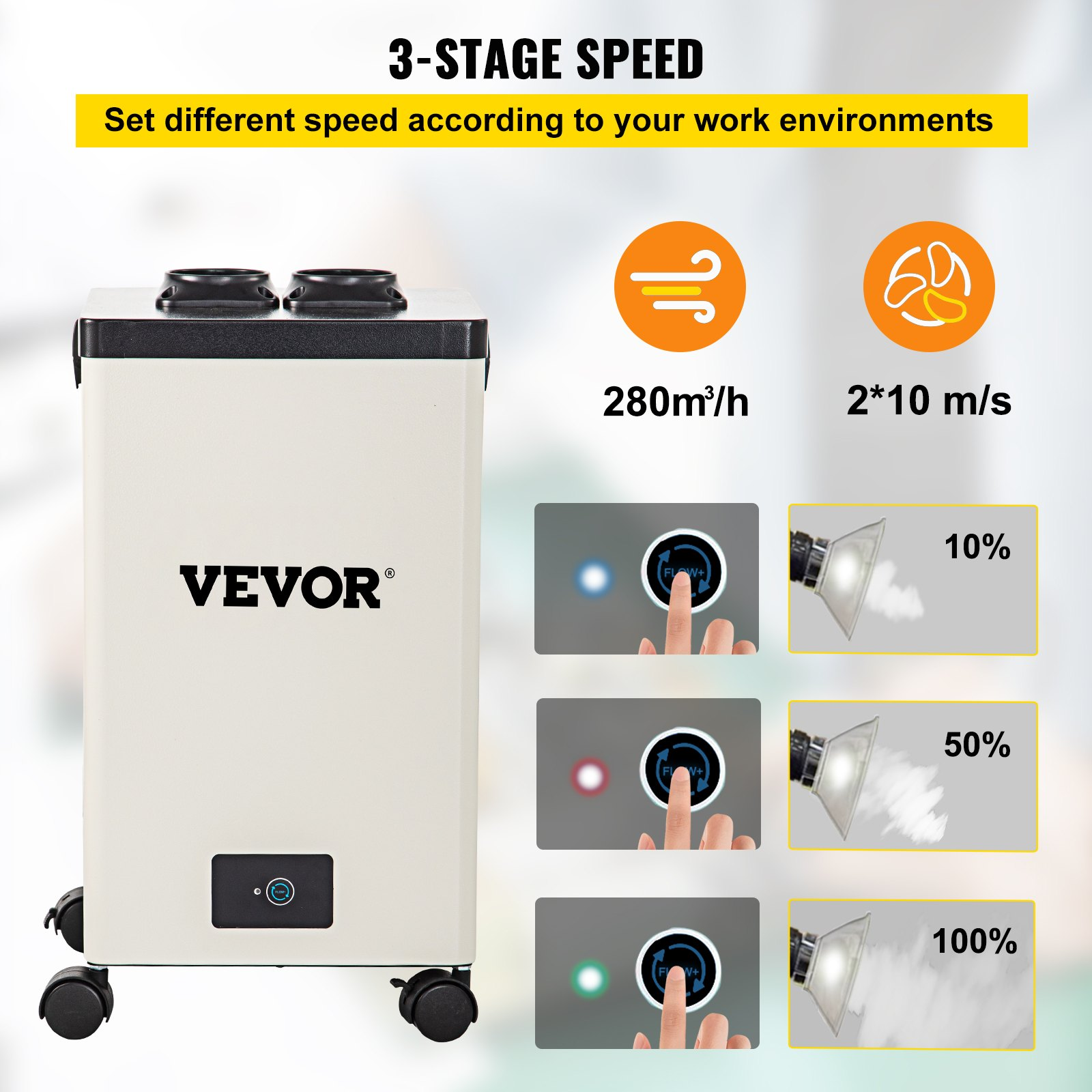 Extractor de humos de soldadura, 150 W, 165 CFM | VEVOR