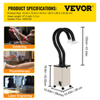 Extractor de humos de soldadura, 150 W, 165 CFM | VEVOR