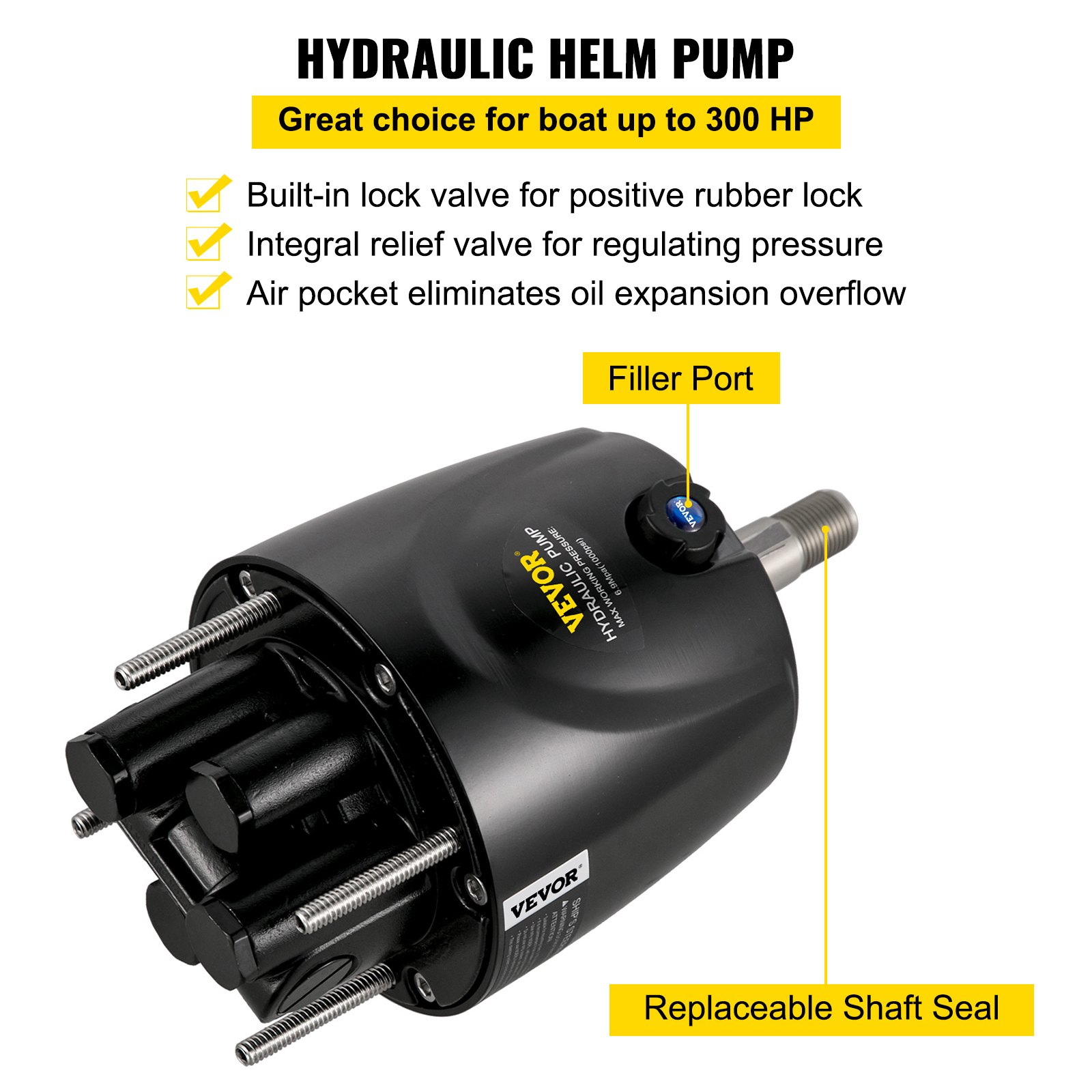 Kit de dirección hidráulica de 300 HP | VEVOR