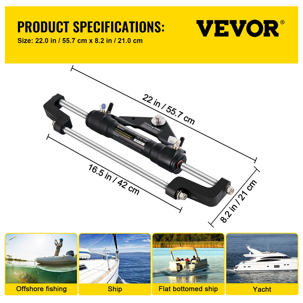 Cilindro de dirección hidráulica de 300 HP | VEVOR