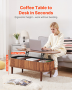 Mesa de centro de 99, 4 cm con tapa elevable | VEVOR