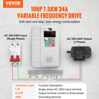 Variador de frecuencia de 7, 5 kW | VEVOR