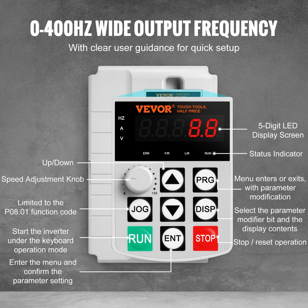 Variador de frecuencia de 7, 5 kW | VEVOR