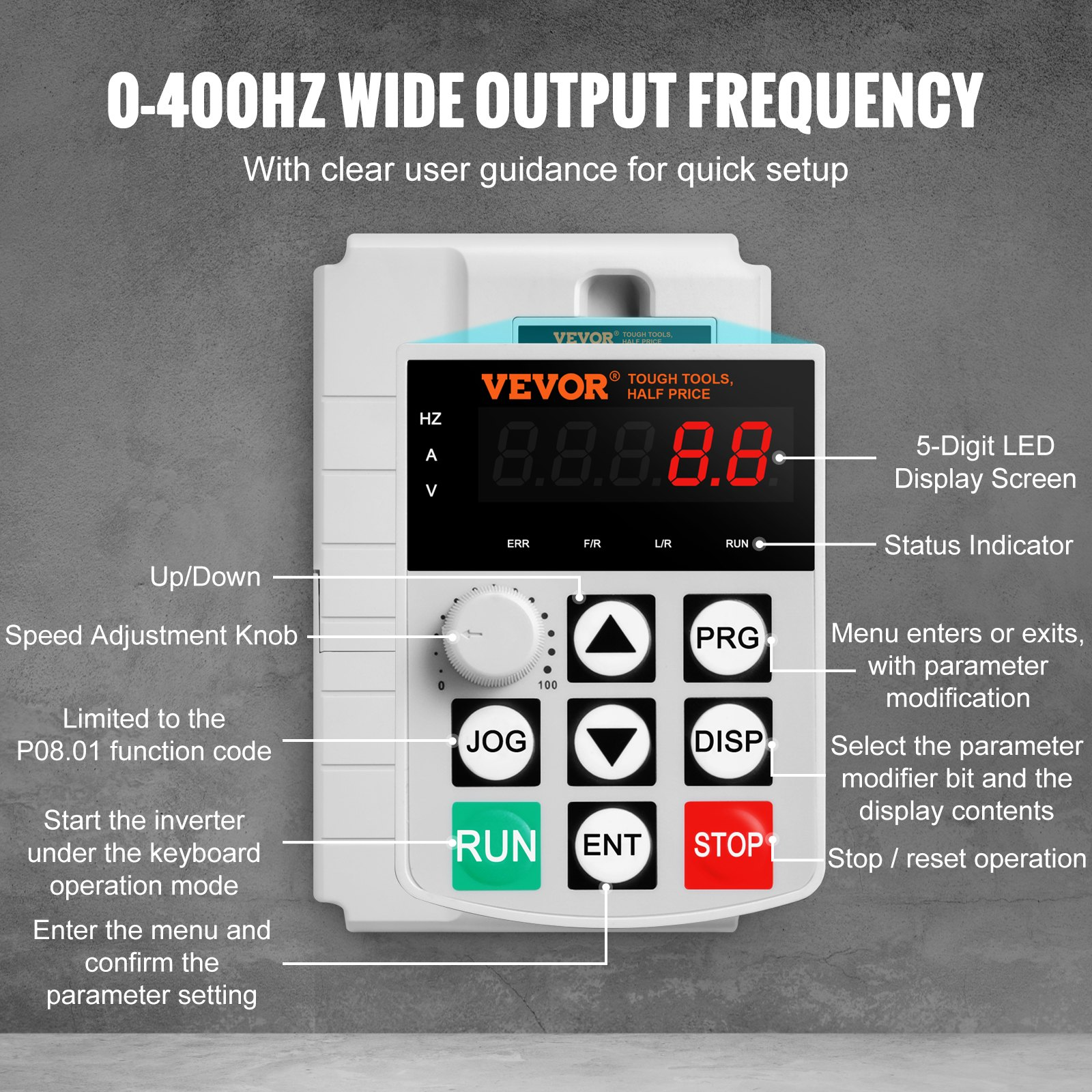 Variador de frecuencia de 7, 5 kW | VEVOR