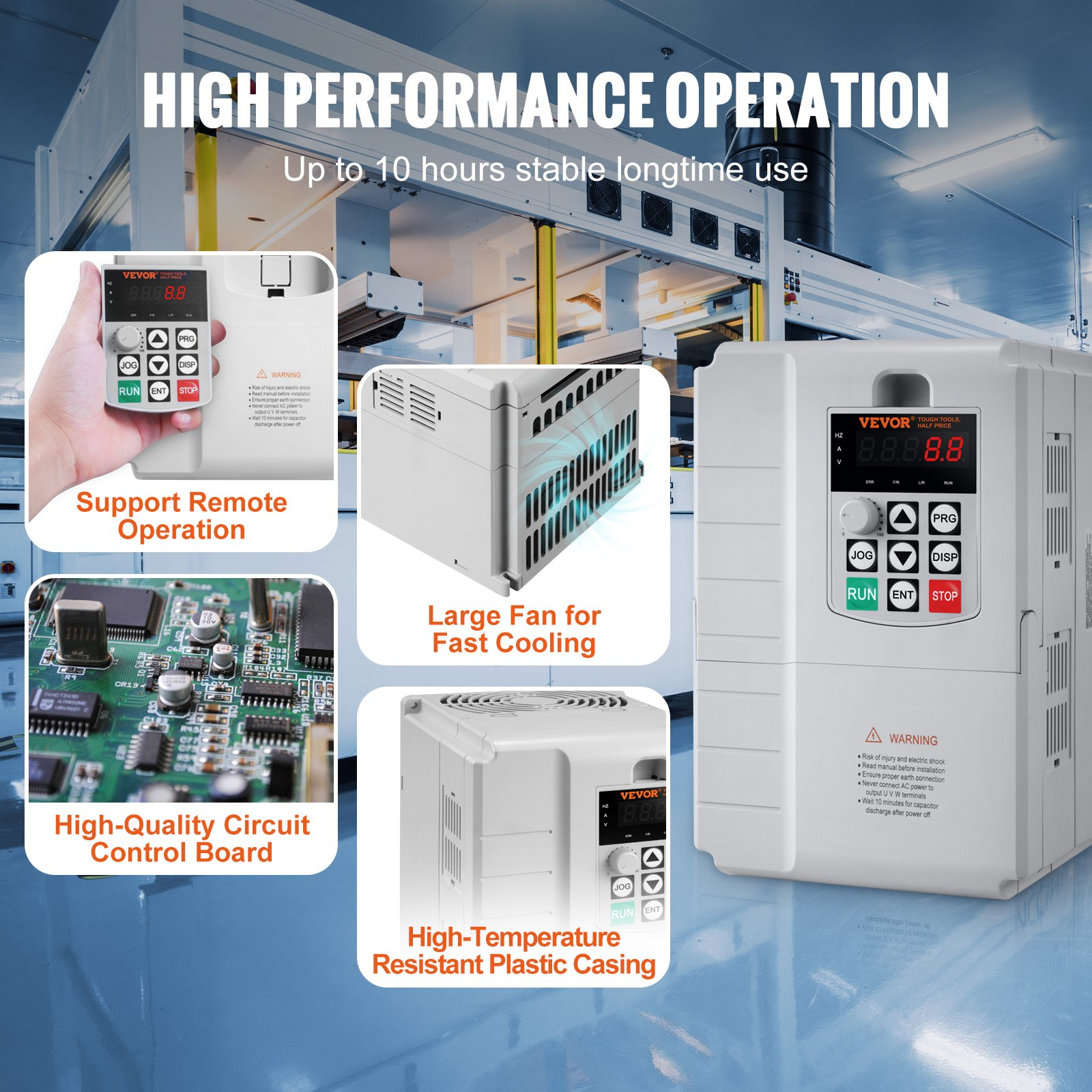 Variador de frecuencia de 7, 5 kW | VEVOR