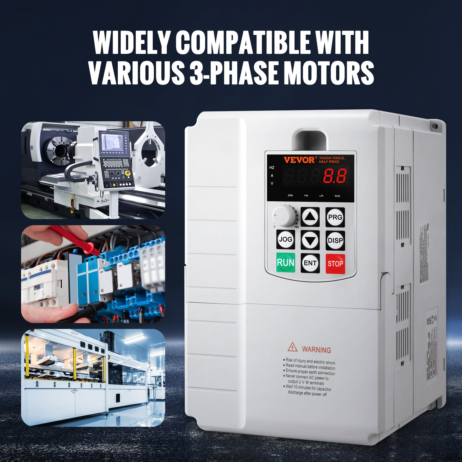 Variador de frecuencia de 7, 5 kW | VEVOR