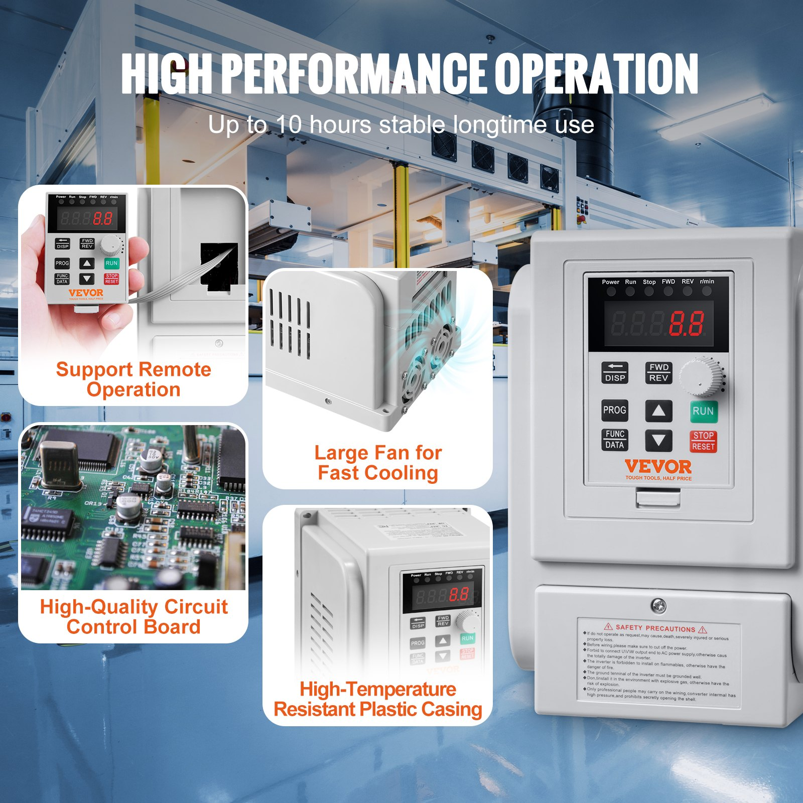 Variador de frecuencia de 5 HP, 4 kW | VEVOR