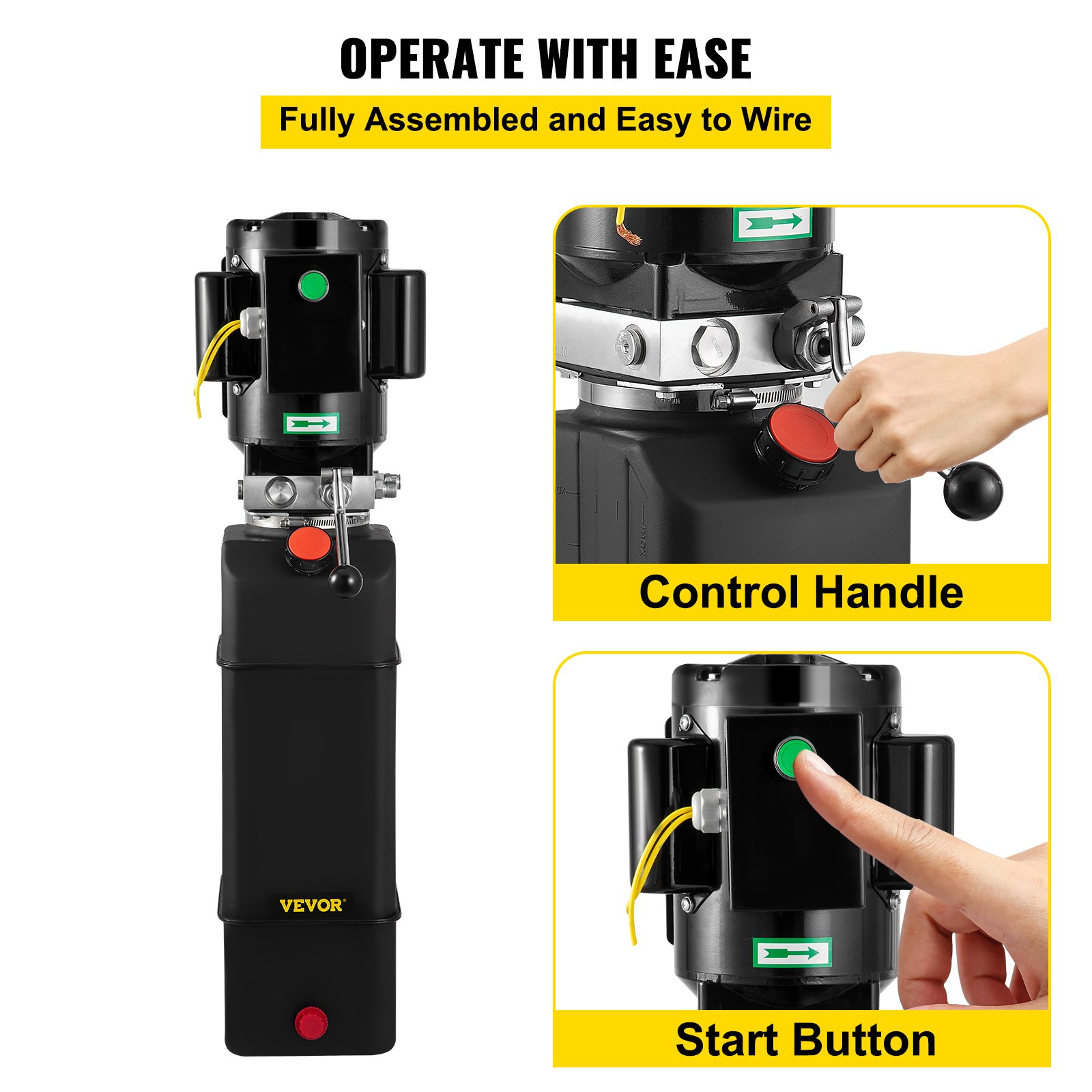 Bomba hidráulica de 2950 PSI, 60 Hz, 3 HP, 220 V | VEVOR