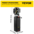 Bomba hidráulica de 2950 PSI, 60 Hz, 3 HP, 220 V | VEVOR