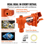 Bomba de transferencia de combustible, 12 V CC, 4 HP | VEVOR