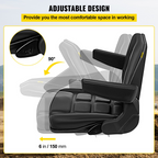 Asiento universal plegable para montacargas con cinturón | VEVOR