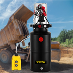 Bomba hidráulica de 12 V CC de doble efecto con depósito | VEVOR