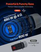 Paquete de subwoofer de 12 pulgadas, 490 W RMS | VEVOR