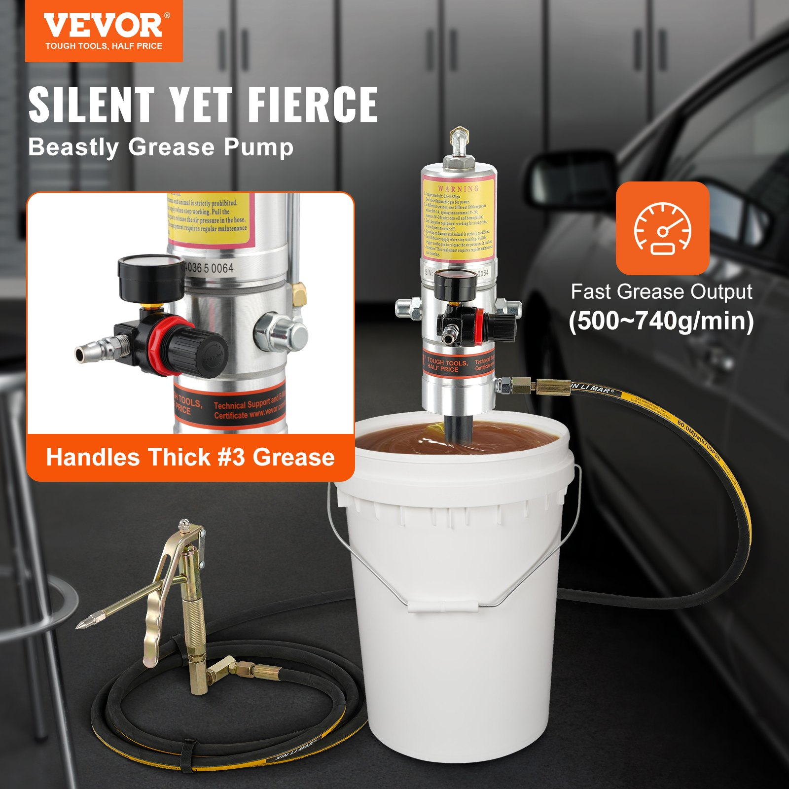 Bomba de grasa | VEVOR