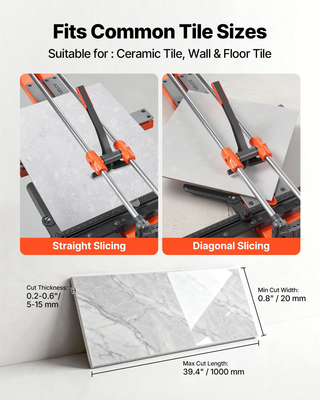 Cortadora de azulejos manual de 99, 4 cm | VEVOR