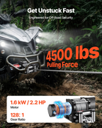 Cabrestante eléctrico de 4500 lbs | VEVOR