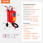 Chorreadora de arena de 40 litros (10 galones) equipada | VEVOR