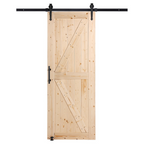Puerta corrediza de granero con kit de herrajes, 213 cm | VEVOR